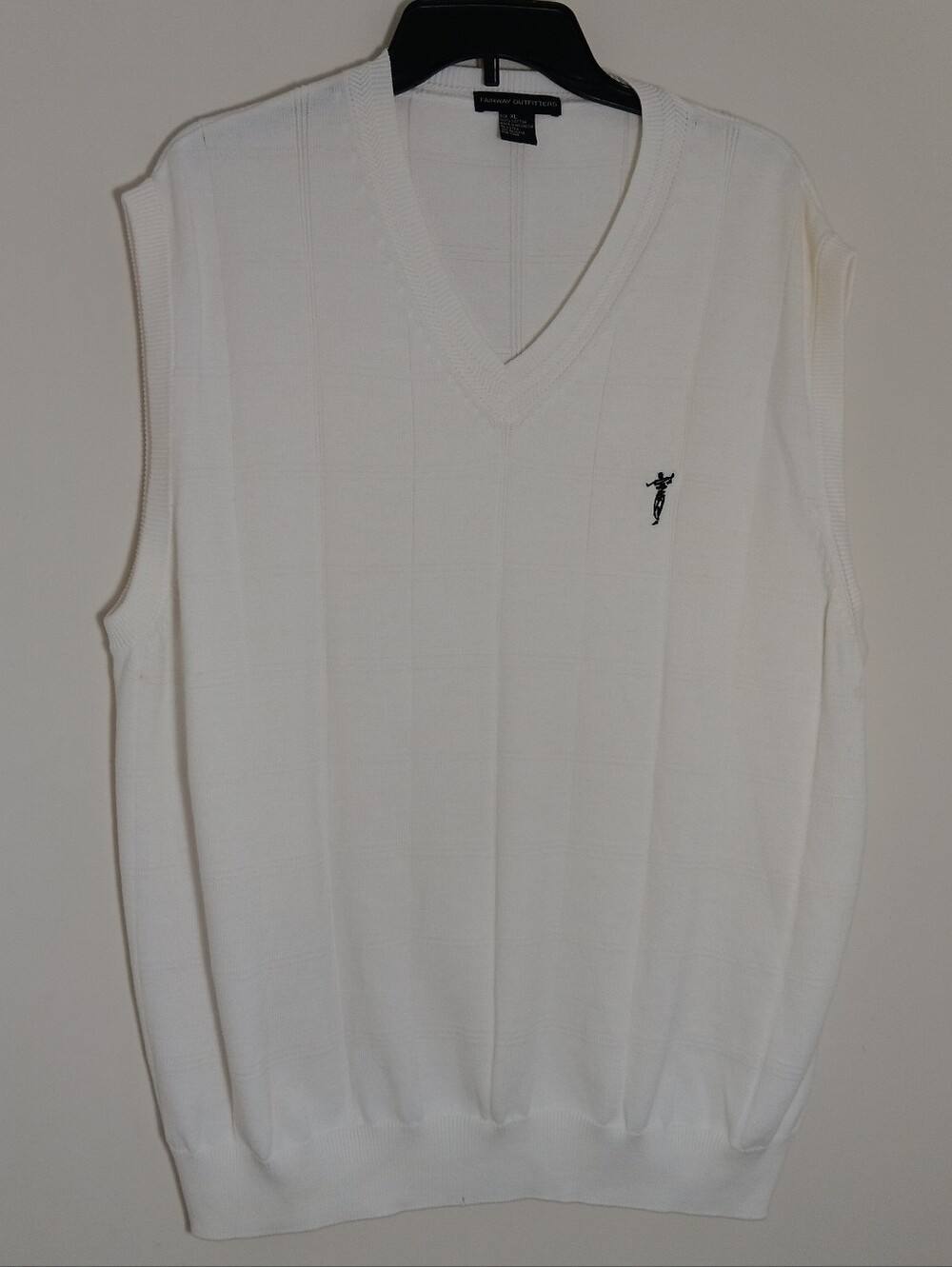 Fairway Outfitters White Cotton V-neck Sweater Vest Xl Golf Preppy Men's.